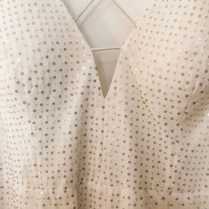 Aidan Mattox white beaded gown